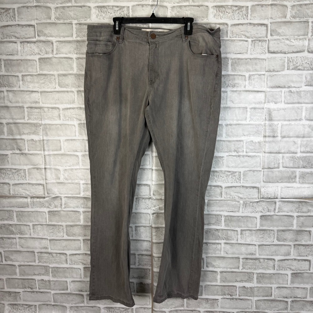 Barbell Apparel Mens Grey Athletic Fit Denim Jeans Style D033 Size 40